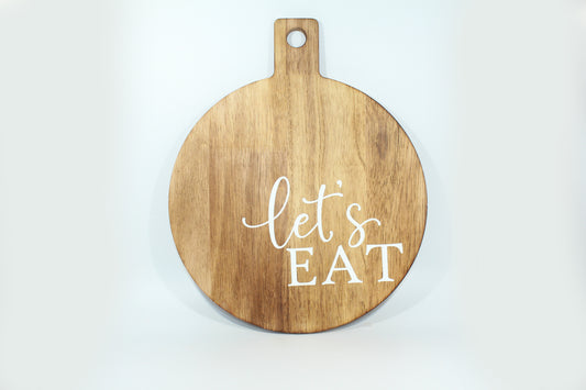 Let's Eat Round Decorative Board