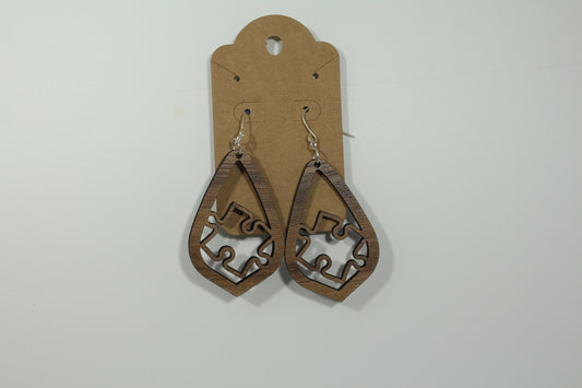 Wooden Puzzle Earrings