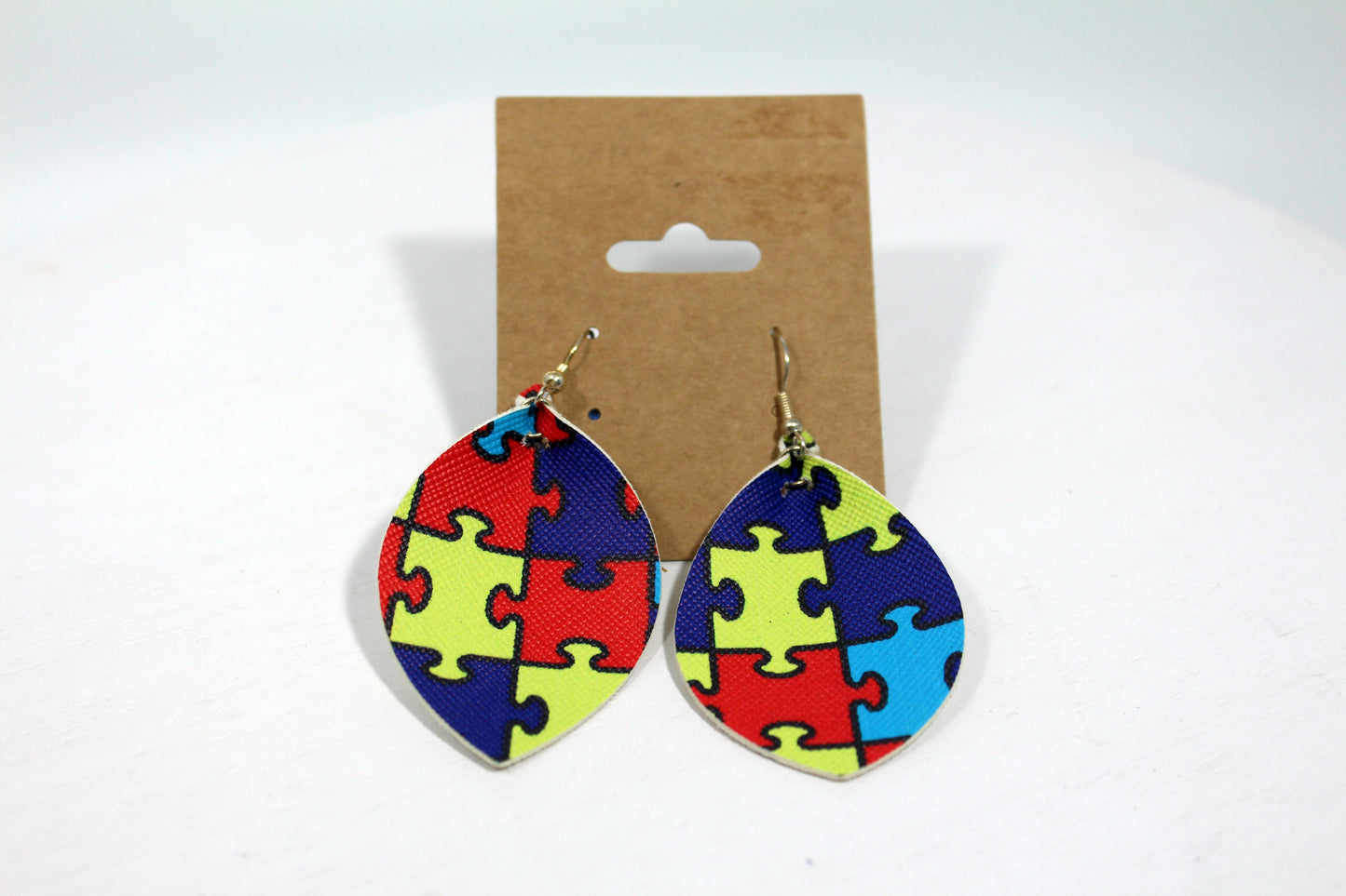Autism Faux Leather Earrings
