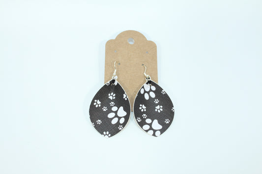 Dog Paw Pinched Earrings